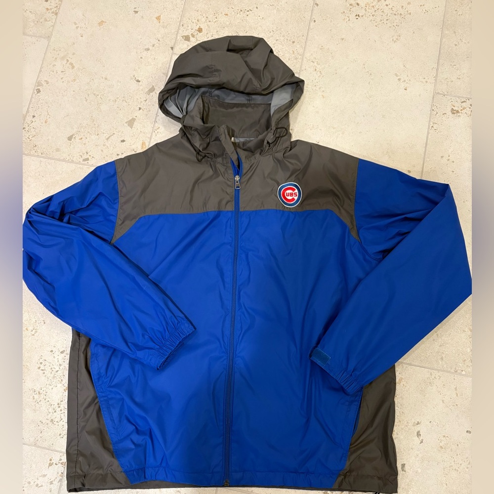 Chicago Cubs Columbia Blue and Gray Windbreaker Jacket size XL